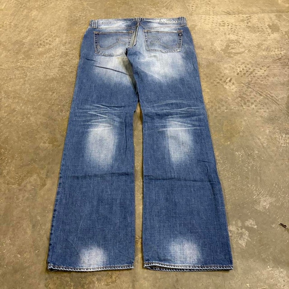 Rock & Republic Neil Faded Blue Bootcut Jeans Mens 34x34 Y2K Rocker R510288